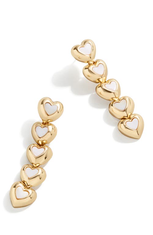 BaubleBar Heart Linear Drop Earrings in Gold at Nordstrom