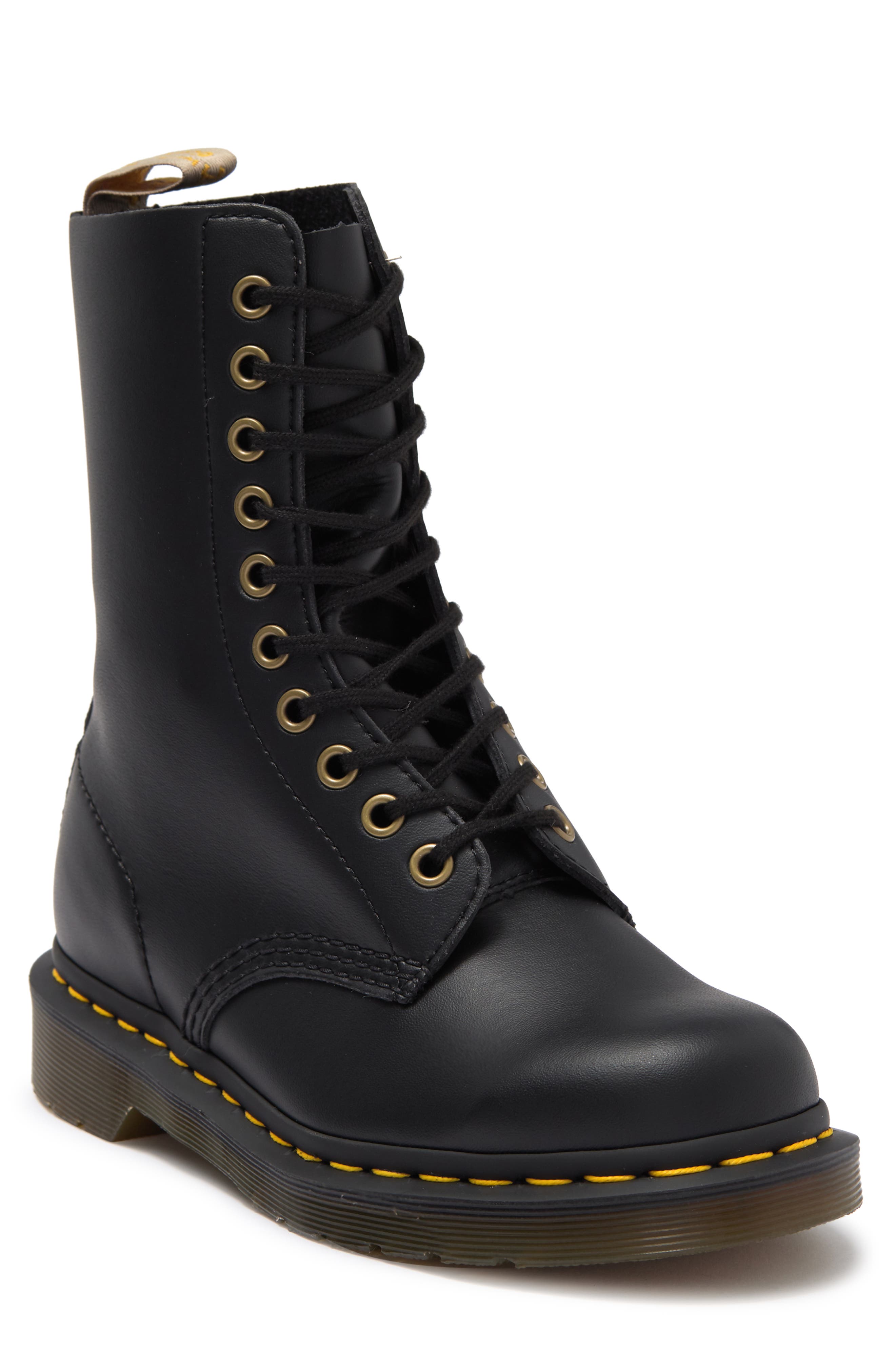 Dr. Martens Women's 1490 Rose Gold Hardware Leather Mid Calf Boots In ...