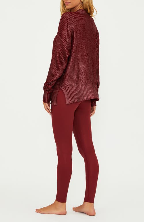 Shop Beach Riot Piper Leggings In Merlot