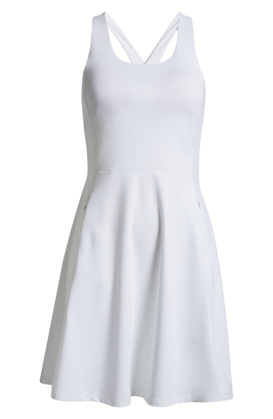 Shop Zella Daybreak Cross Back Dress In White