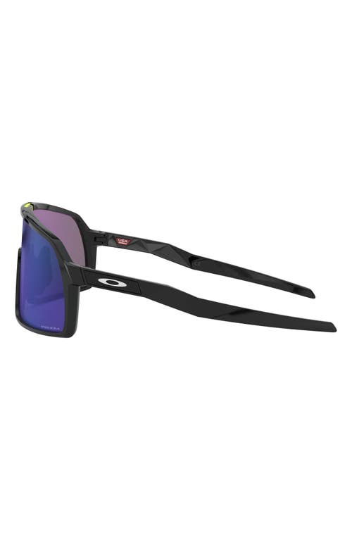 Shop Oakley Sutro Prizm 124mm Shield Sunglasses In Polished Black/prizm Jade