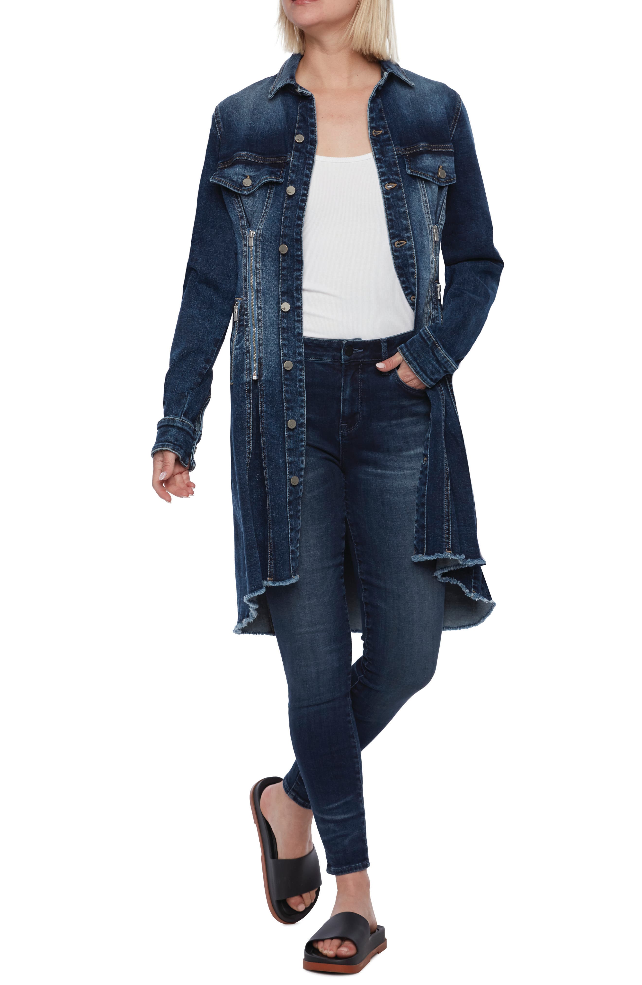 Wash Lab Denim Coat Dress Nordstrom