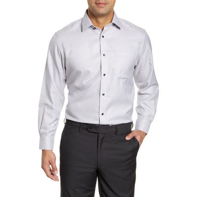 Nordstrom Shop Smartcare Traditional Fit Chevron Dress Shirt, Grey
