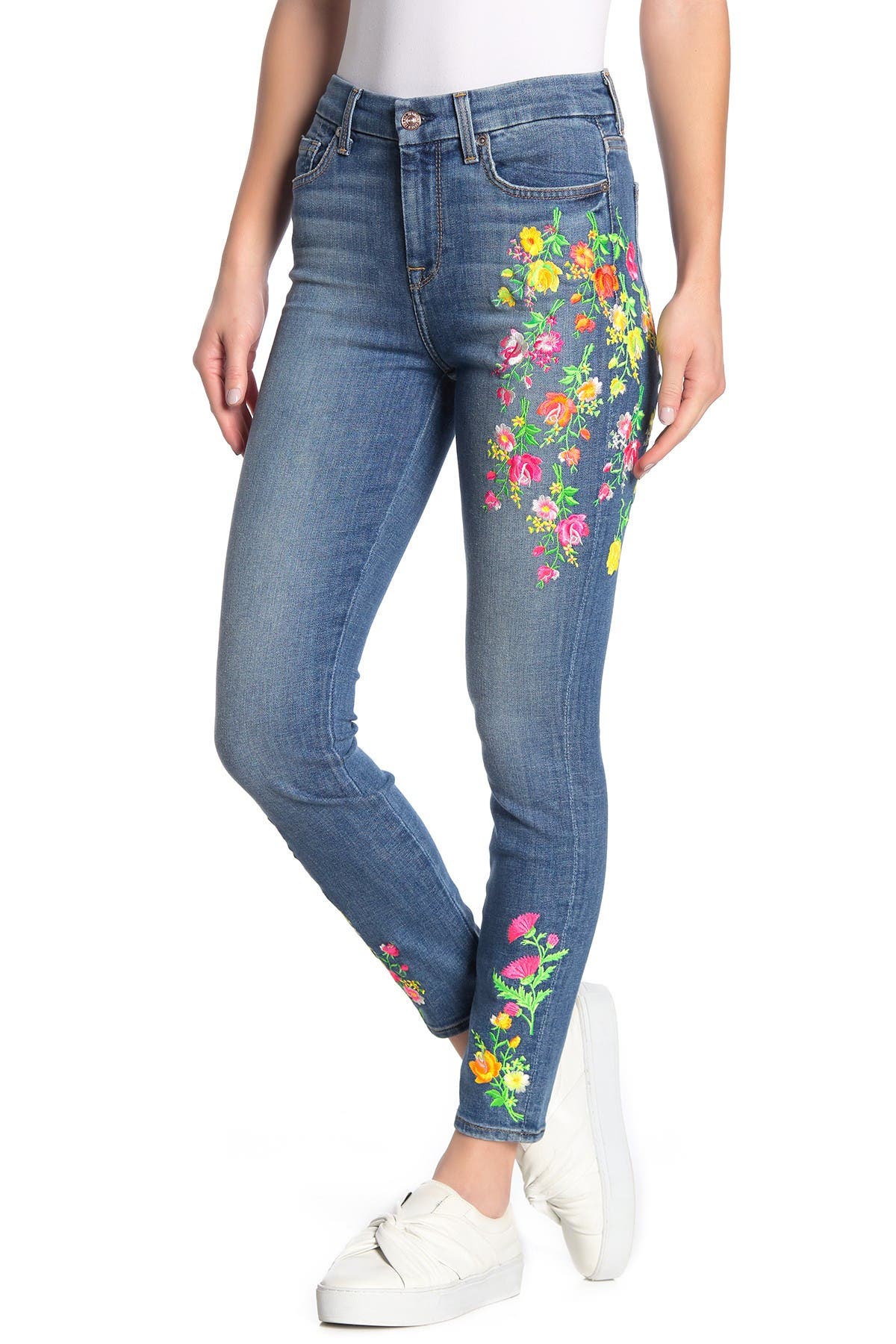 7 for all mankind embroidered jeans