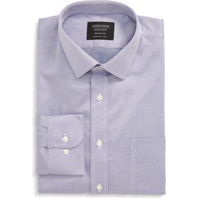 Nordstrom Shop Smartcare(TM) Trim Fit Houndstooth Dress Shirt - Purple