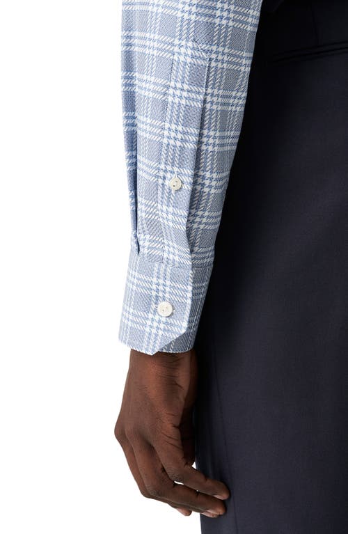 Shop Eton Slim Fit Check Cotton Dress Shirt In Light Pastel Blue