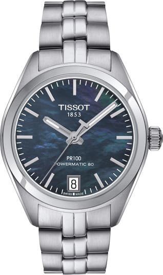 Tissot women's pr 100 powermatic 80 watch outlet 33mm