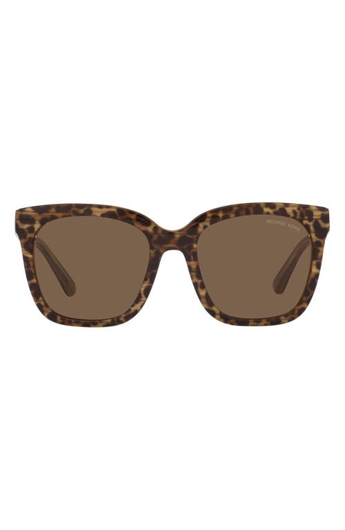 Michael Kors San Marino 52mm Square Sunglasses in Leopard