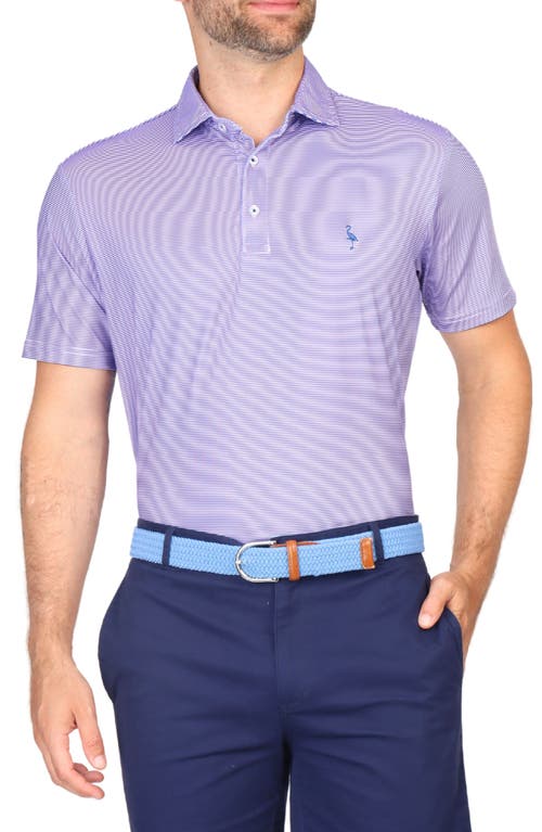 TAILORBYRD TAILORBYRD MICRO STRIPE PRINT PERFORMANCE POLO 