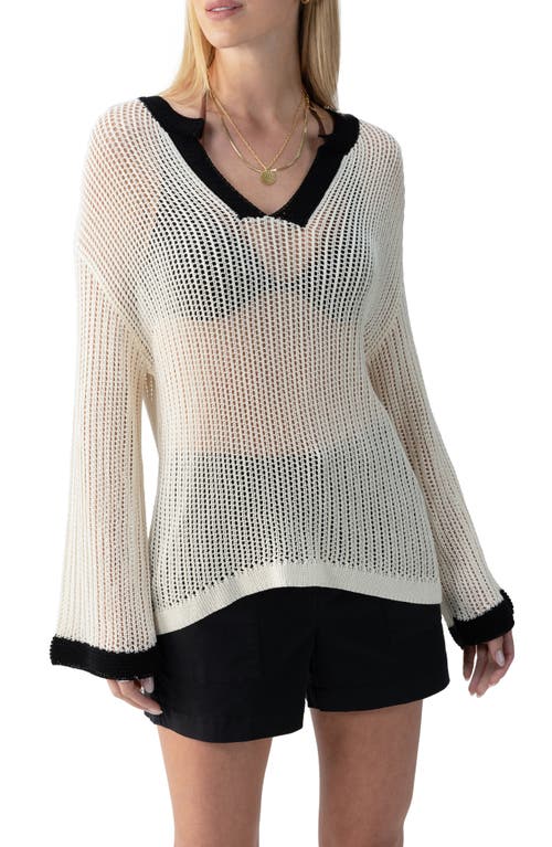 Walk by the Sea Open Stitch Sweater in Birch