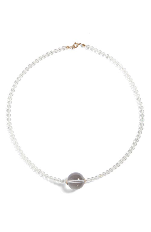 Isshi Droplet Beaded Necklace in Clear