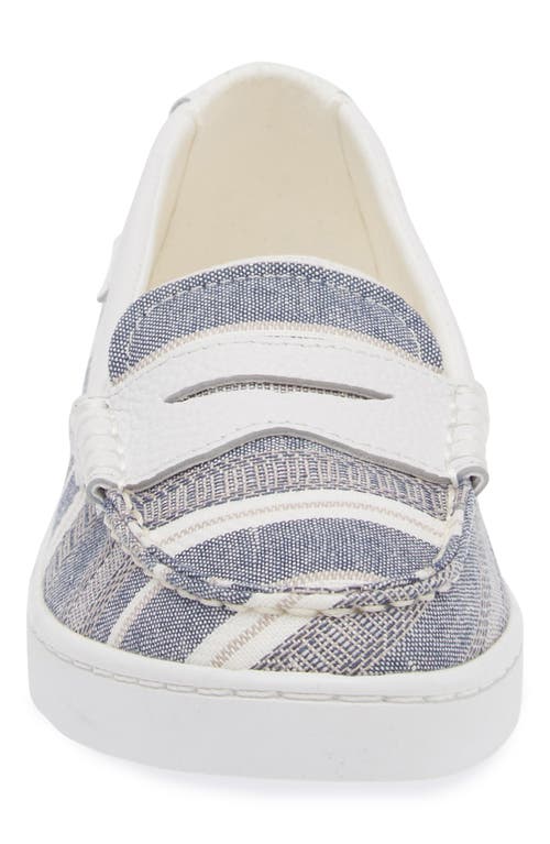 Shop Cole Haan Nantucket Penny Loafer In Blue/ivory