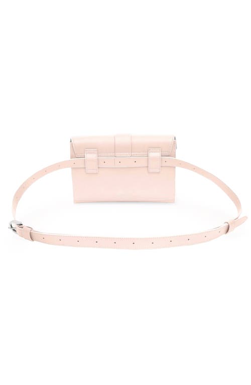 Senreve Aria Belt Bag Pebbled Leather 5-way Convertible Handbag In Blush