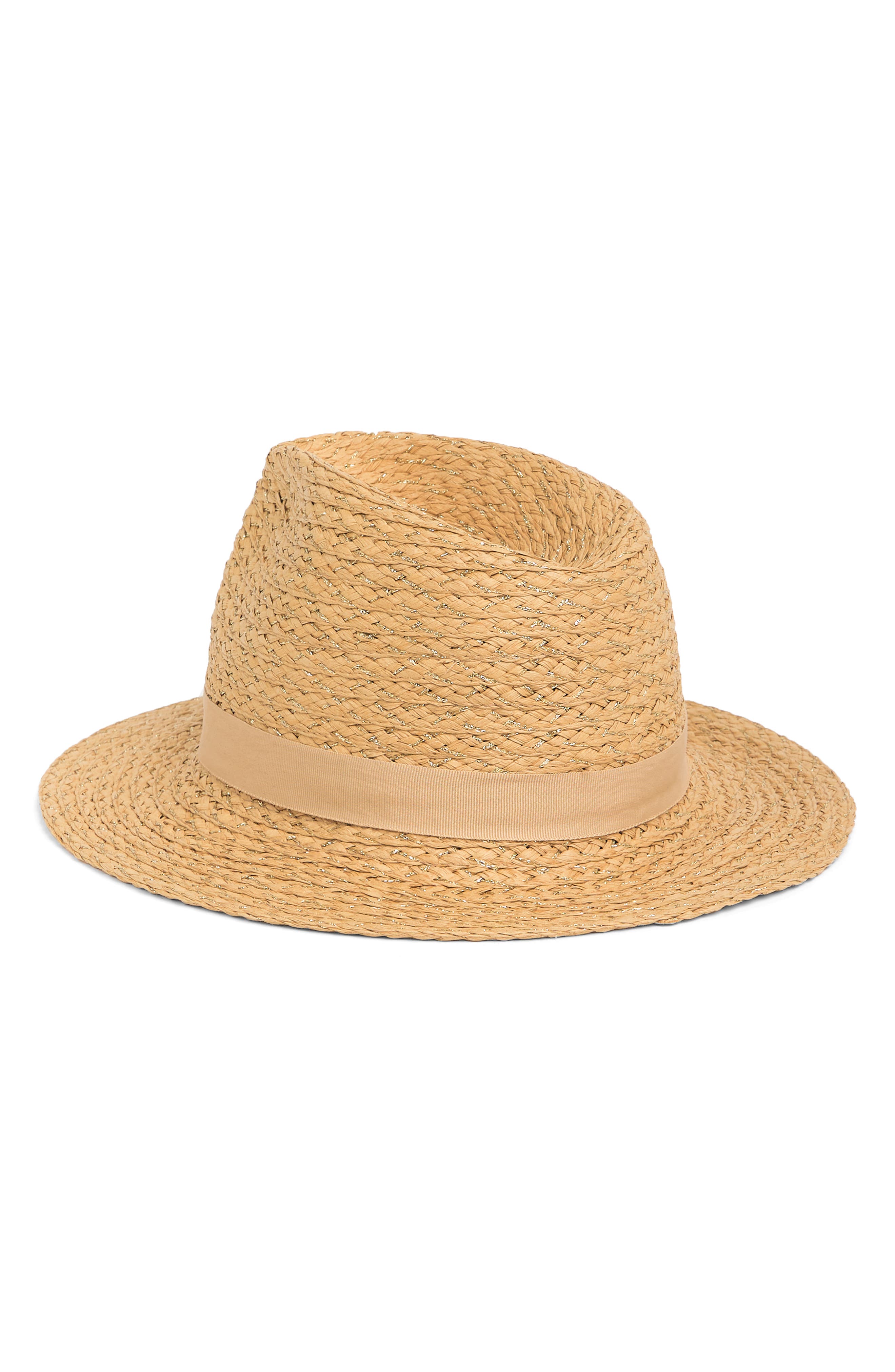 Vince Camuto Metallic Lala Straw Panama 
