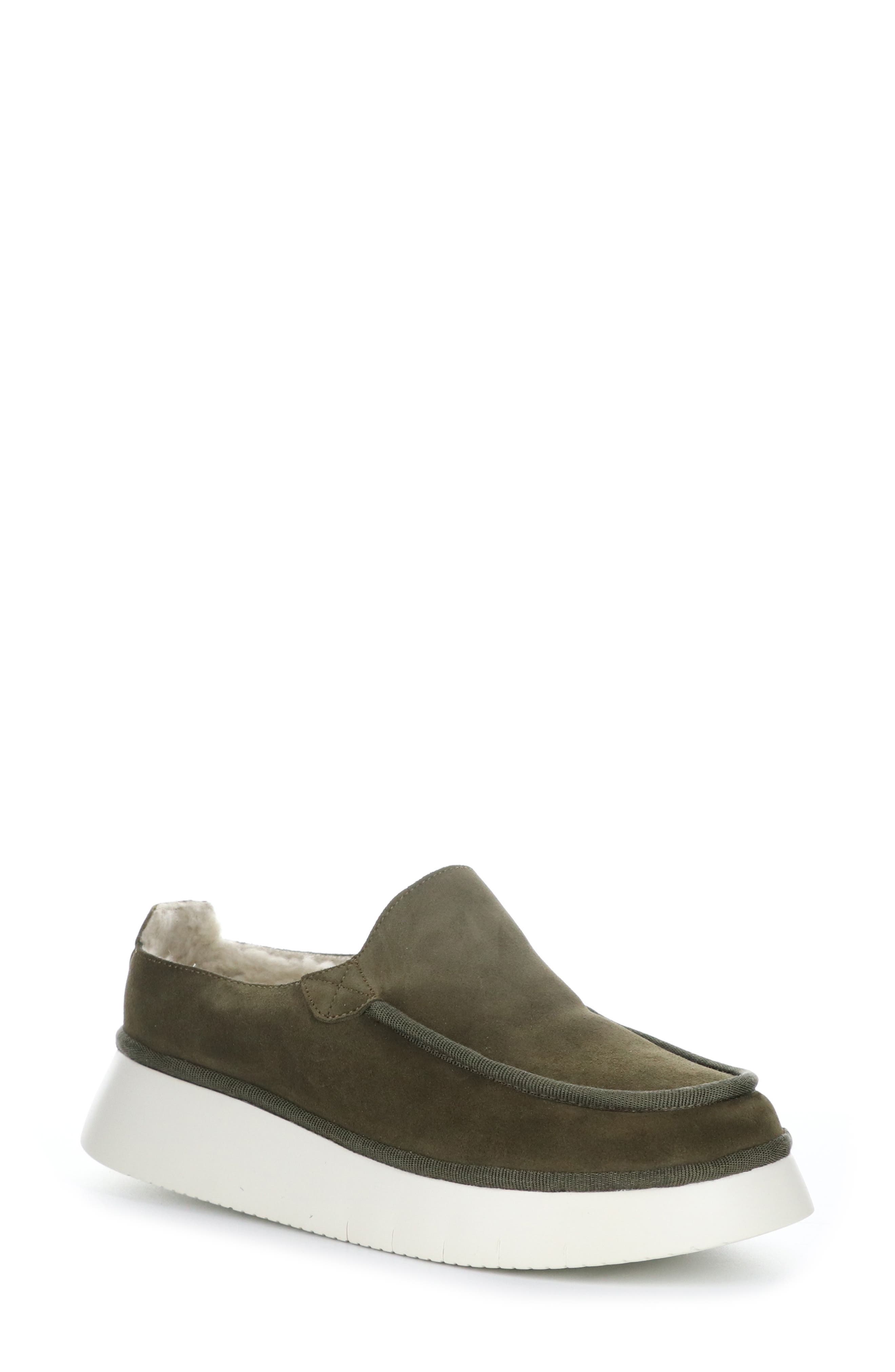 green slip on shoes womens