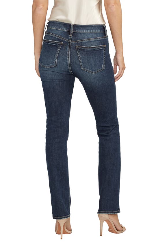 Shop Silver Jeans Co. Suki Curvy Mid Rise Straight Leg Jeans In Indigo