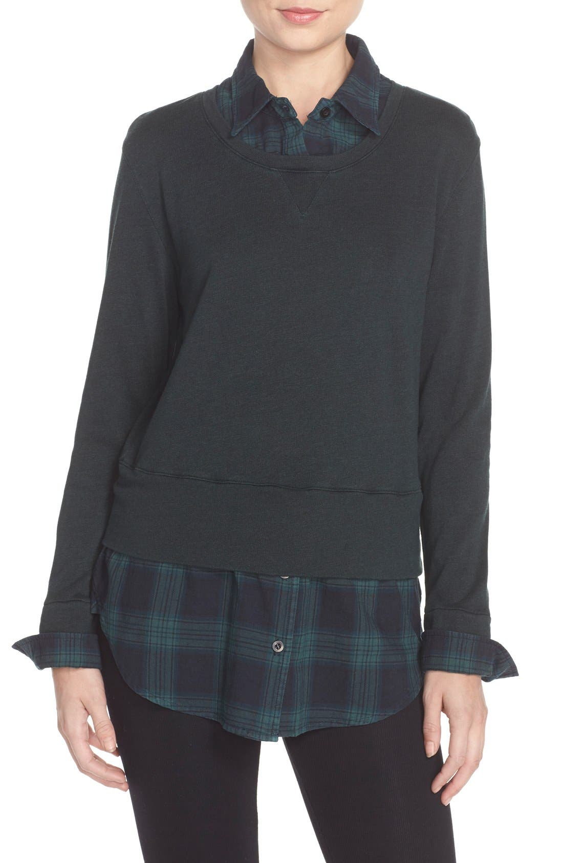 double layer sweatshirt