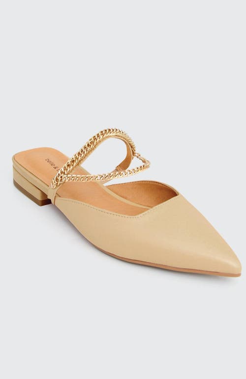 Belle & Bloom On The Go Leather Flat In Sand