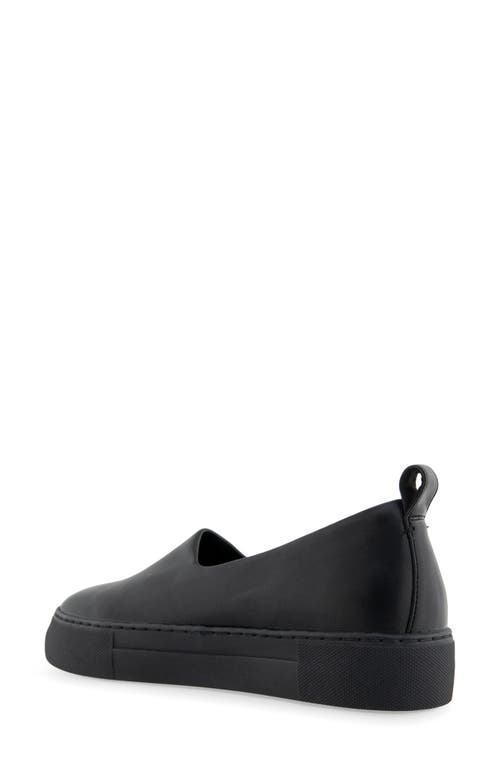 Shop Aerosoles Blakely Hidden Wedge Flatform Sneaker In Black Stretch