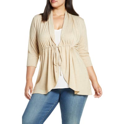 Plus Size Kiyonna Sunset Stroll Cardigan, Ivory