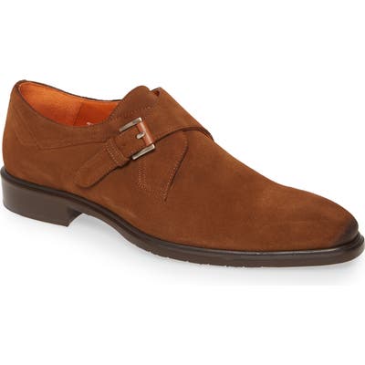 Mezlan Praga Monk Strap Shoe- Brown