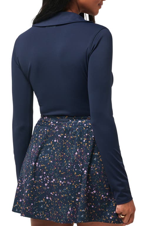 Travismathew Where It Counts Long Sleeve Top In Navy Blazer