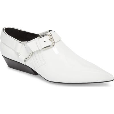 Calvin Klein Jeans Ellen Low Buckle Bootie, White