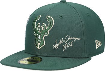 Men's Milwaukee Bucks New Era Green Official Team Color 59FIFTY