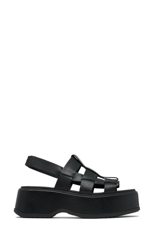 Sorel Women's Dayspring Slingback Platform Sandals In Black/black