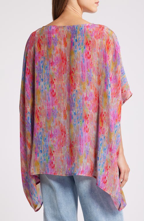 Apny Print Dolman Sleeve Top In Pink Multi