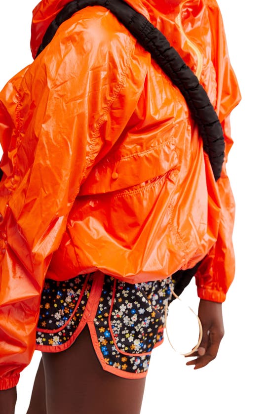 Shop Fp Movement Spring Showers Water Resistant Packable Rain Jacket In Heat Wave