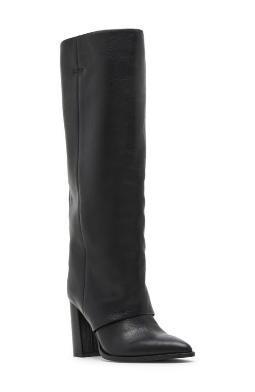 Shop Steve Madden Blanco Knee High Boot In Black Leather