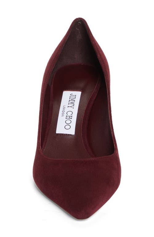 Shop Jimmy Choo Romy Pointed Toe Pump In Garnet