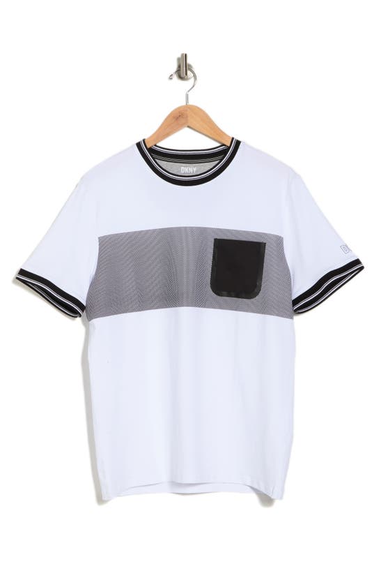 Shop Dkny Sportswear Chanler Pocket T-shirt In White