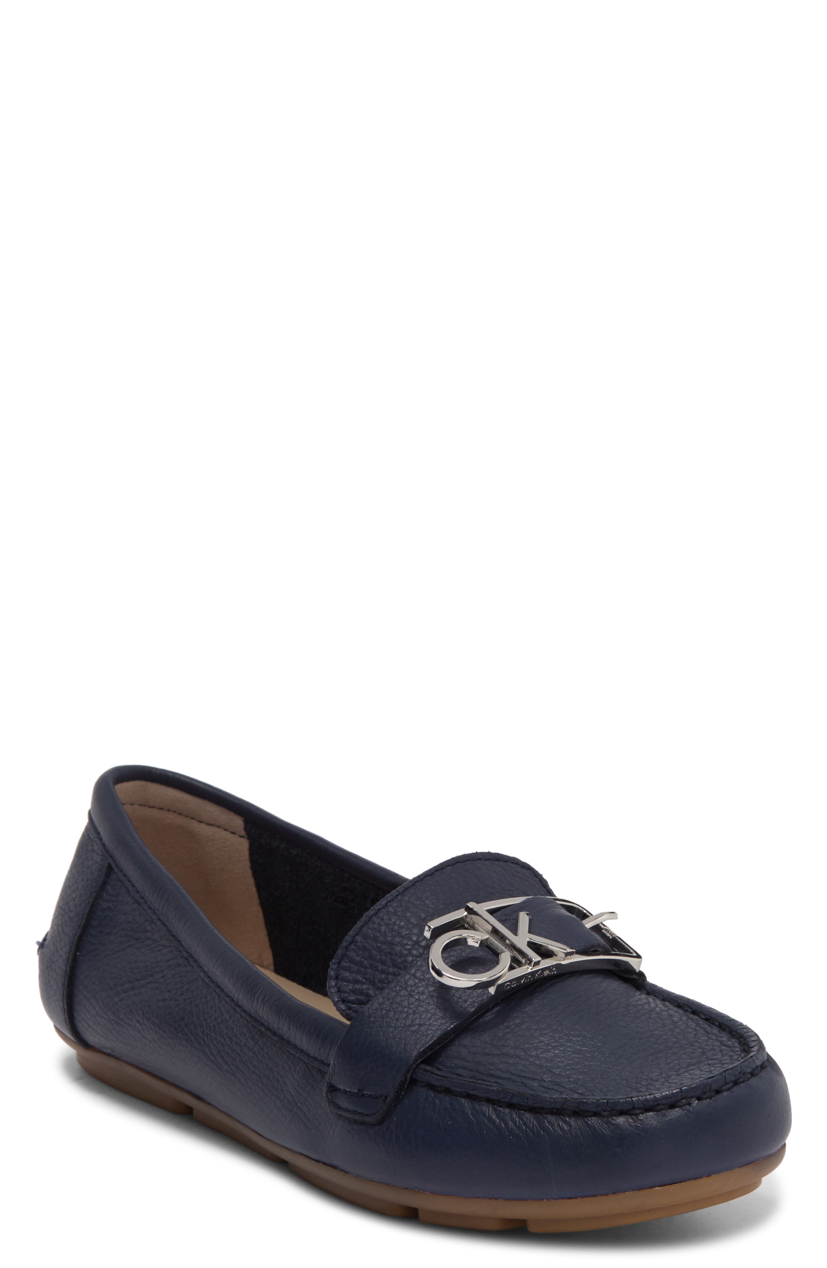 Calvin Klein Lanay Loafer In Ivory Leather ModeSens