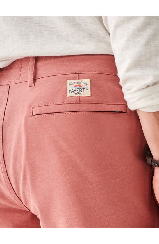 Shop Faherty Belt Loop All Day Hybrid Shorts In Sunrose