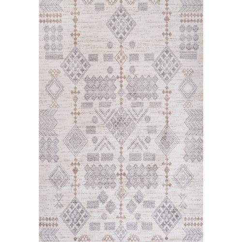 Jonathan Y Bhalil Berber Diamond Geometric Area Rug In Beige/gray