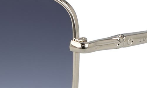Longchamp Roseau 60mm Gradient Square Sunglasses In Gold/smoke
