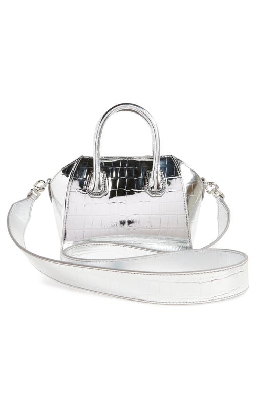 Givenchy Toy Antigona Leather Satchel In Light Silvery