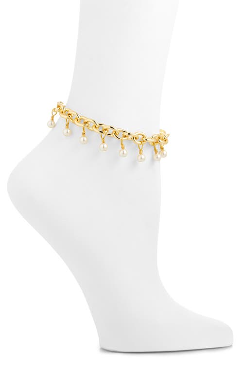 Pearlette Anklet in Gold