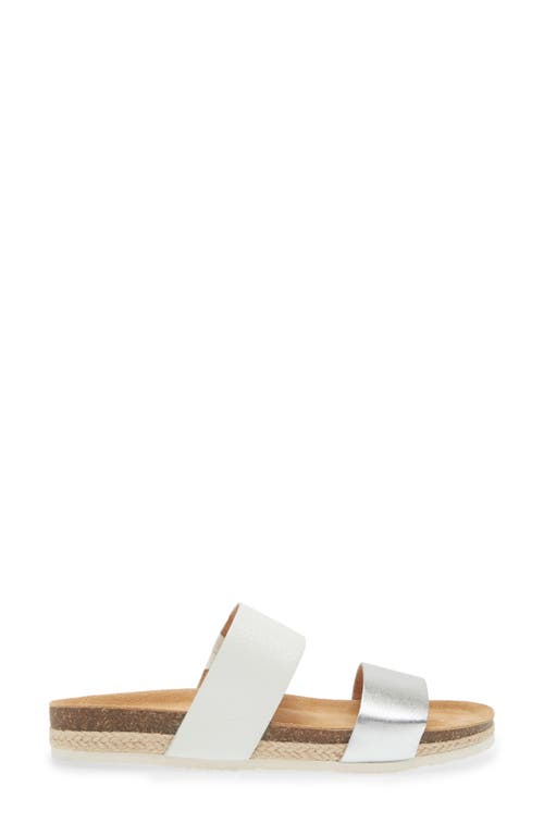 Shop Frankie4 Maria Iii Slide Sandal In White/silver