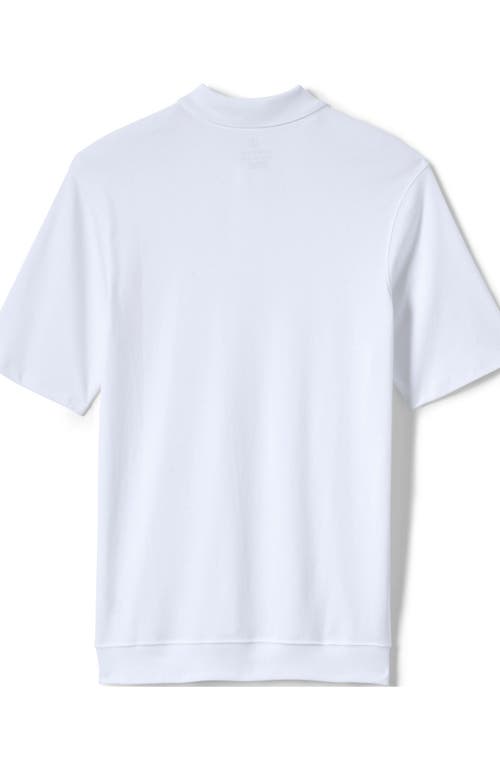 LANDS' END LANDS' END SCHOOL UNIFORM BIG KIDS SHORT SLEEVE BANDED BOTTOM POLO SHIRT