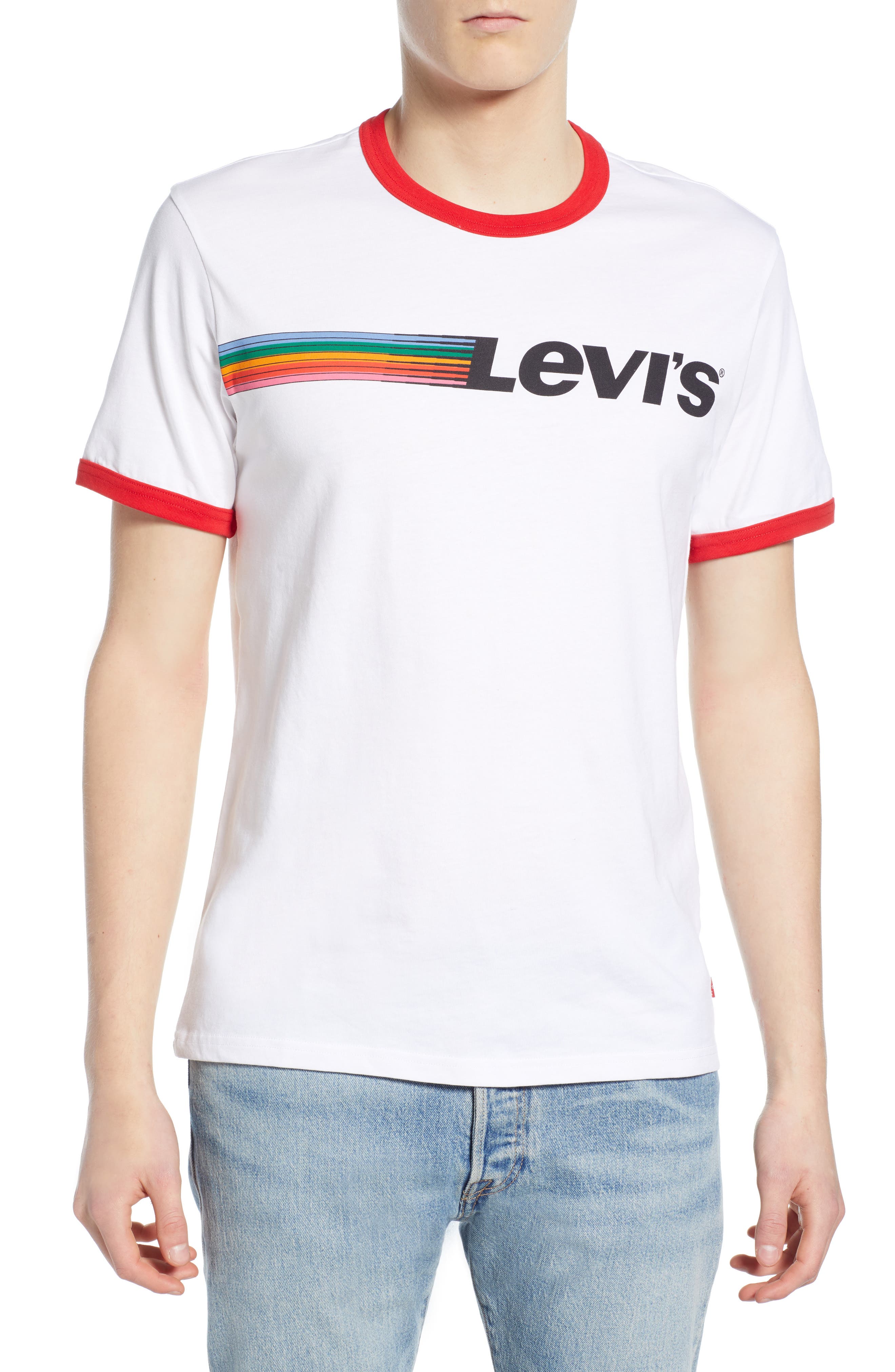 levis rainbow t shirt