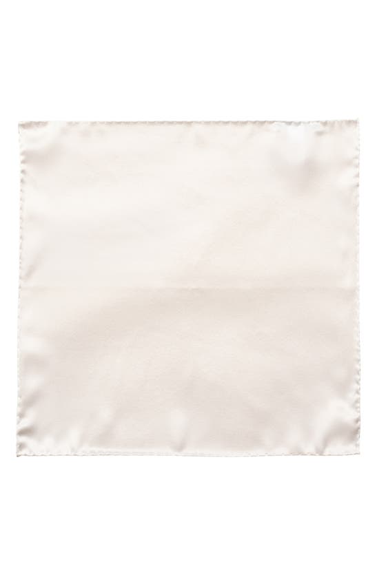 Shop Eton Ivory Silk Pocket Square In Natural