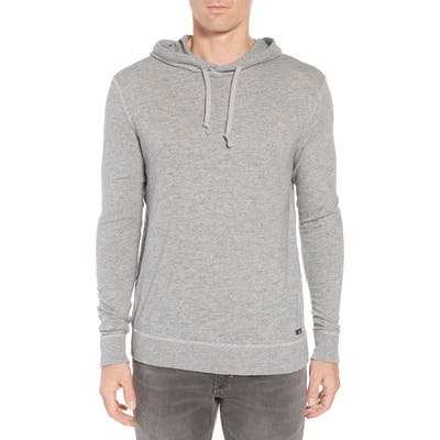 Faherty Slub Cotton Hoodie, Grey