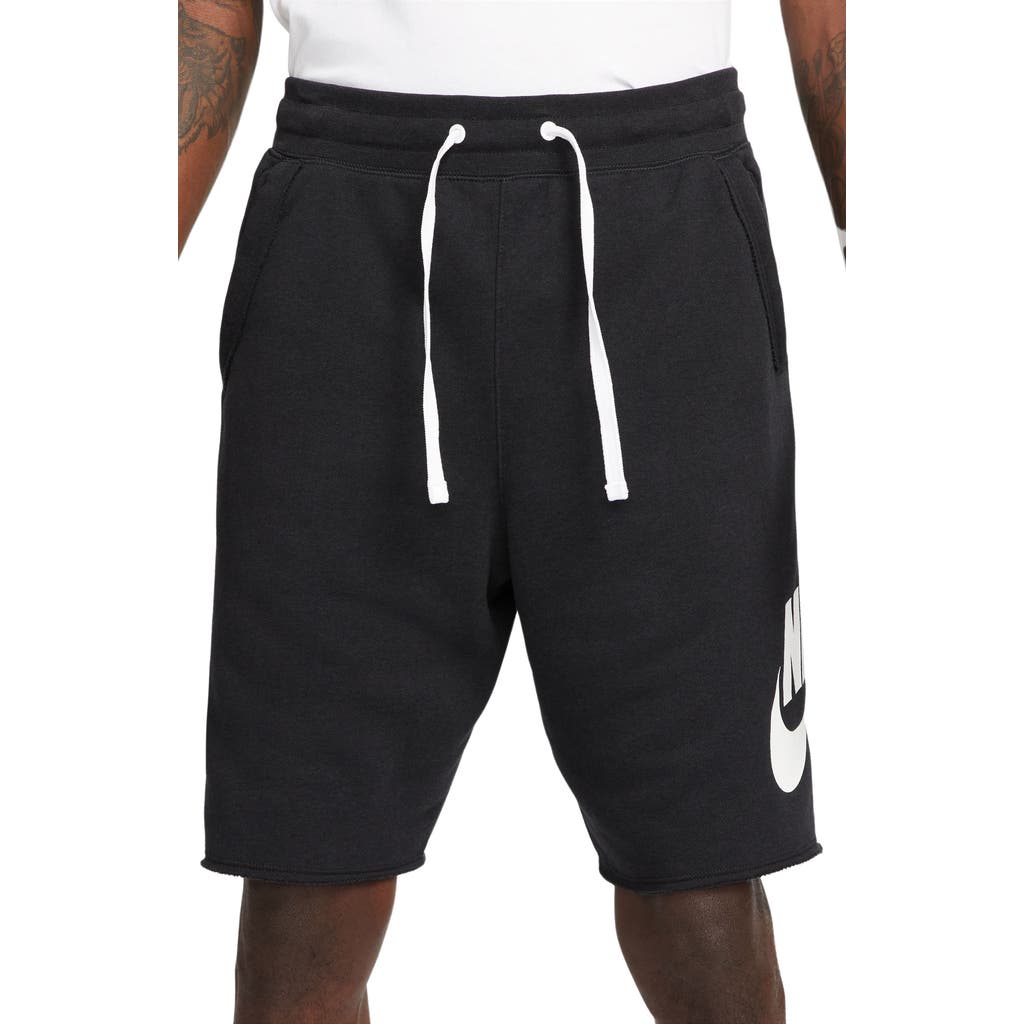 Nike Club Alumni Sweat Shorts In Black/white/white