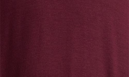 24seven Comfort Apparel Empire Waist V-neck Stretch Dress In Wine