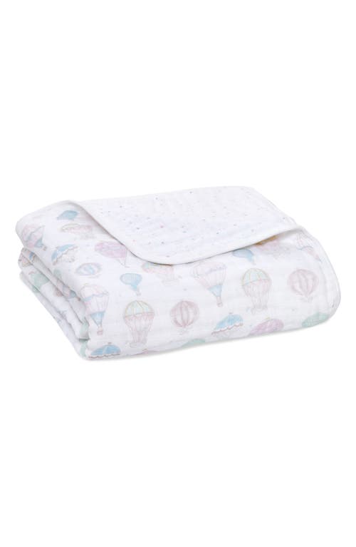 aden + anais Dream Organic Cotton Muslin Blanket in Above The Clouds Pink