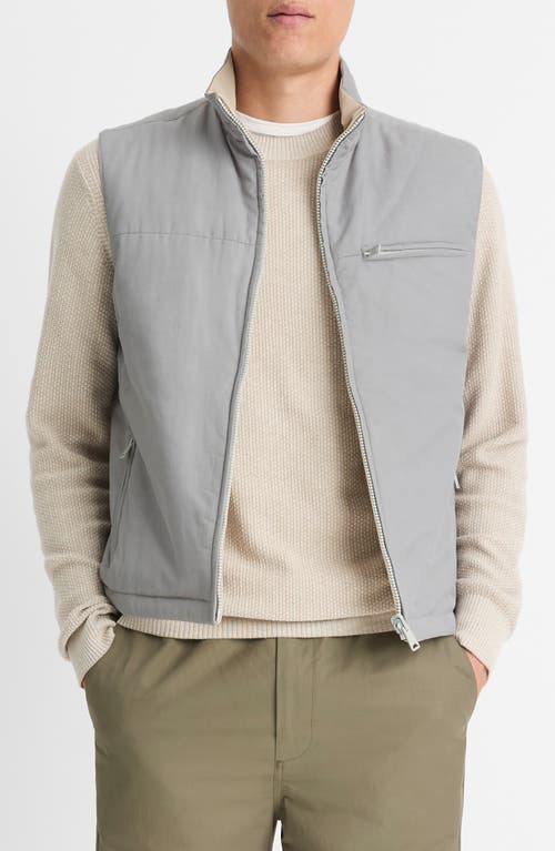 Shop Vince Reversible Cotton & Nylon Vest In Cahuenga Khaki/smoke