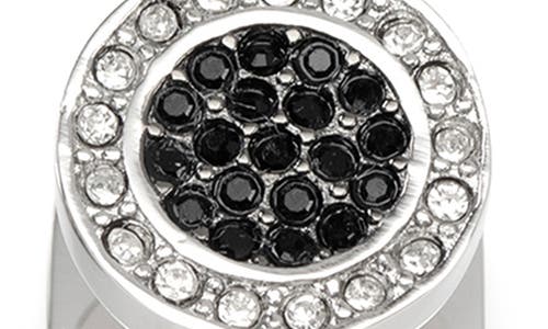 Shop Cufflinks, Inc . Vincent De Paul White & Black Pave Crystals Stud Set